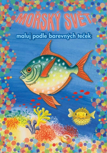 Akim maľuj podľa farebných bodiek morský svet + maxi voskovka 11 farieb