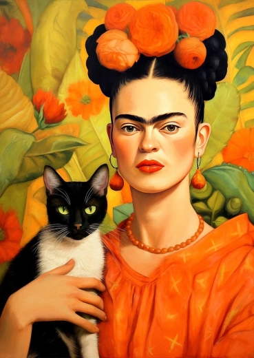 Enjoy puzzle Frida Kahlo s mačkou 1000 dielikov