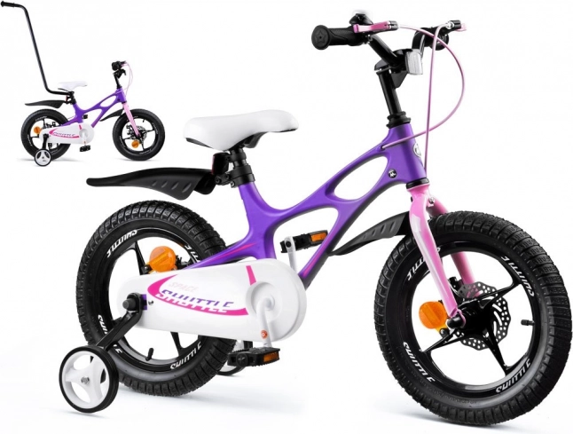 Detský bicykel 14" RoyalBaby Space Shuttle – Fialová