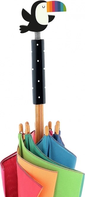 Detský dáždnik s tukanom – dúhový dizajn Andy Westface