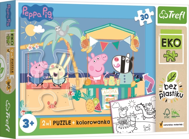 Obojstranné maxi puzzle PEPPA PIG 30 dielikov EKO