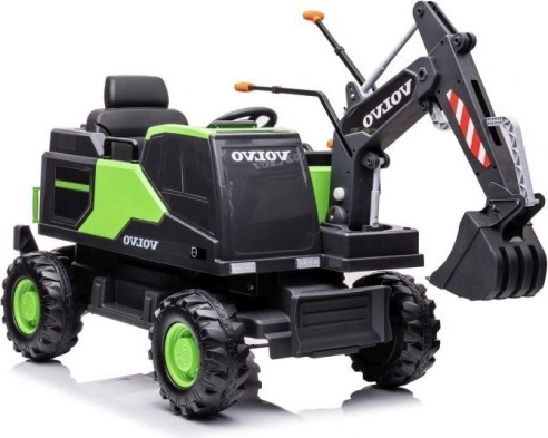 Detský elektrický bager Volvo zelený