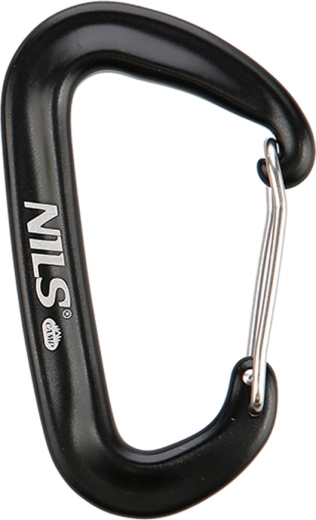Hliníková karabína NILS Camp 12 kN čierna