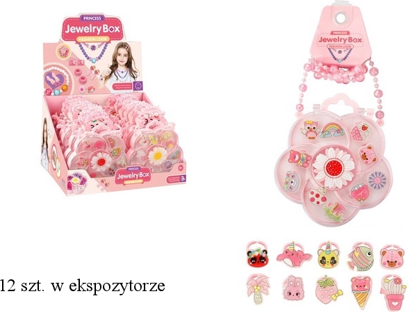 Sada detských prstienkov 10 ks v kvetinovom puzdre