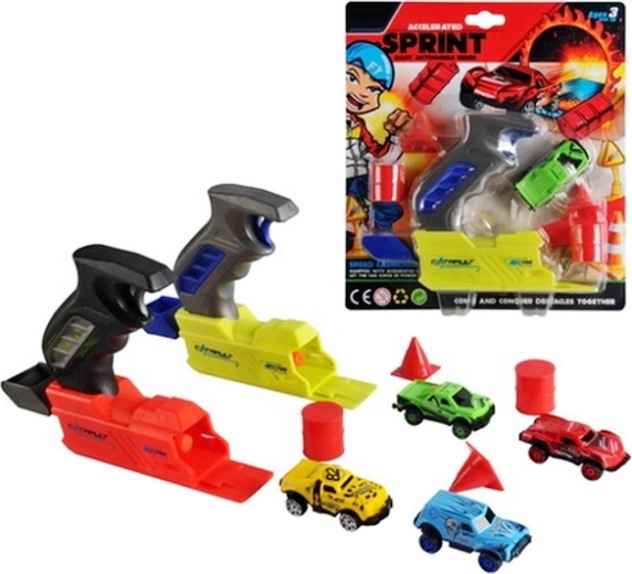 Auto so vystreľovačom a prekážkami pre deti