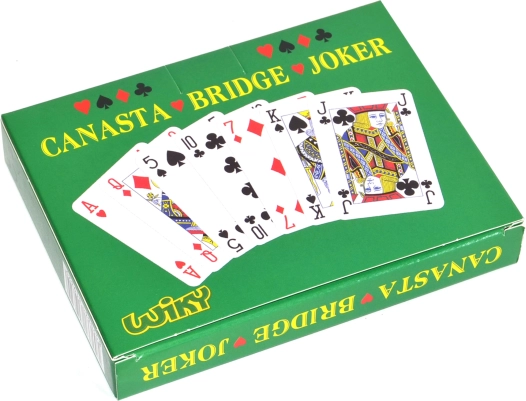 Hracie karty pre Canastu v papierovej krabičke