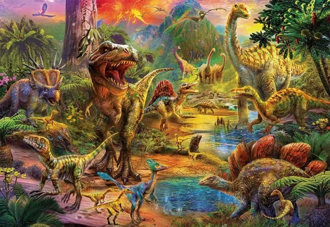 Puzzle Územie dinosaurov 1000 dielikov