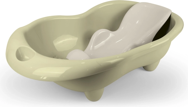 Detská vanička s ležadlom Hippo, svetlozelená