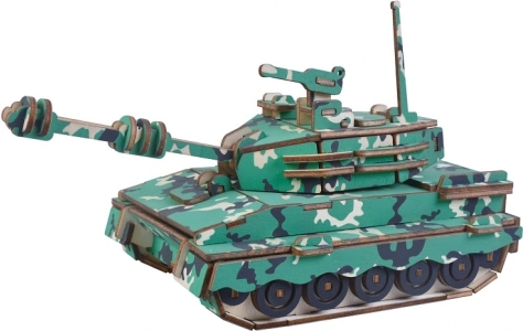 Woodcraft drevené 3D puzzle – stredný tank