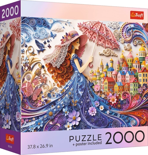 Trefl Puzzle USA Collection: Dáma so slnečníkom 2000 dielikov