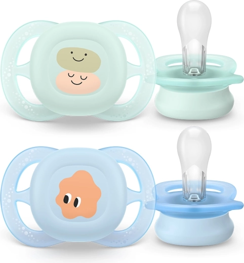 Dudlíky Philips AVENT Ultrastart s obrázkom 0–2 mesiace, 2 ks