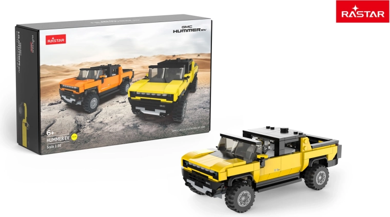 Stavebnica auto RASTAR Hummer EV 1:30 žlté