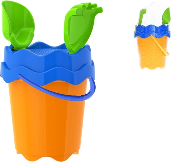 Súprava do piesku oranžová 17 cm