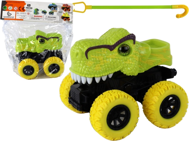 Dinosaurí Monster Truck so zelenými gumovými kolesami