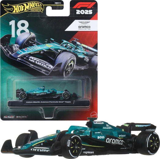 Hot Wheels Premium Formula 1 Aston Martin Aramco Lance Stoll #18 - 1 kus