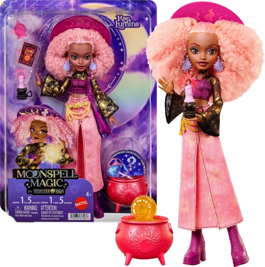 Monster High Moonspell Magic bábika Rae Lumina 26 cm s doplnkami