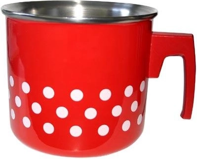 Smaltovaný mliečnik PUNTÍK 2 l červený