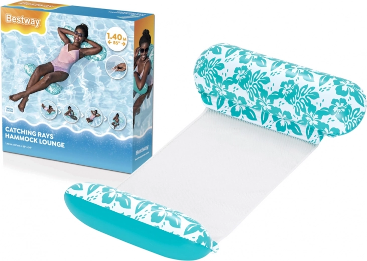 nafukovacia sieťová plávajúca hojdacia sieť mätová 140 × 87 cm BESTWAY