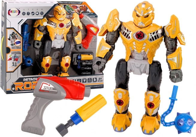 Skrutkovač Robot Zbraň Vŕtačka Svetlá Zvuk Žltá