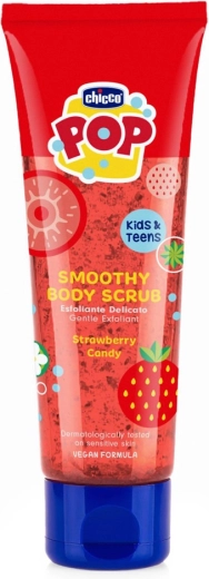 Chicco POP telový peeling pre deti a tínedžerov jahodové smoothie 150 ml