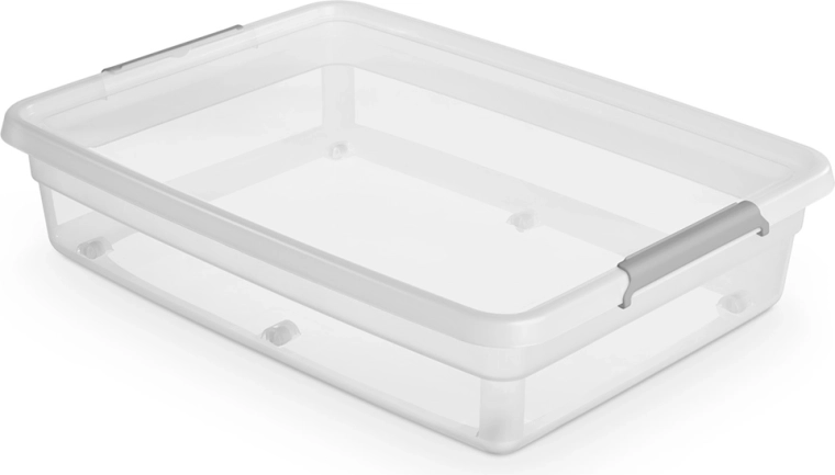 Basestore pojazdný úložný box s vekom a klipsami 60 l
