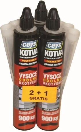 Chemická kotva polyesterová 300 ml – akcia 2+1 zdarma