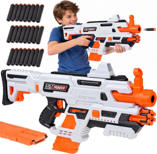 Elektrický a manuálny blaster 2 v 1 na penové šípky
