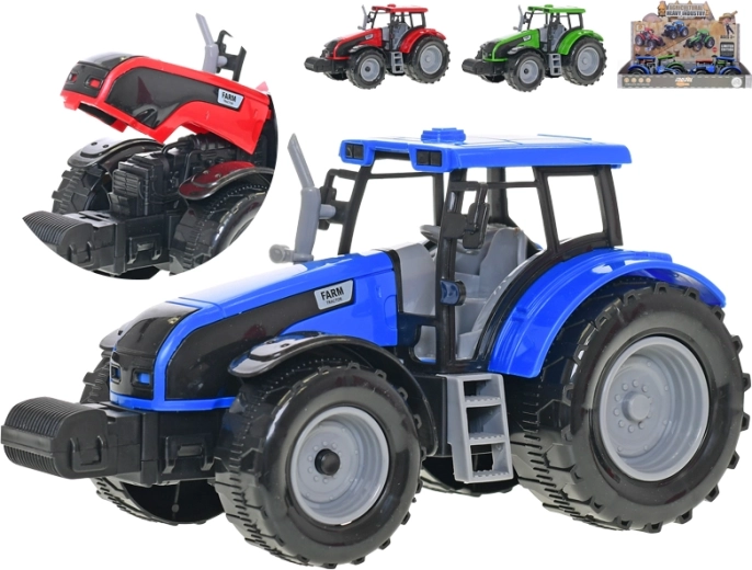 Plastový traktor na zotrvačník 20 cm