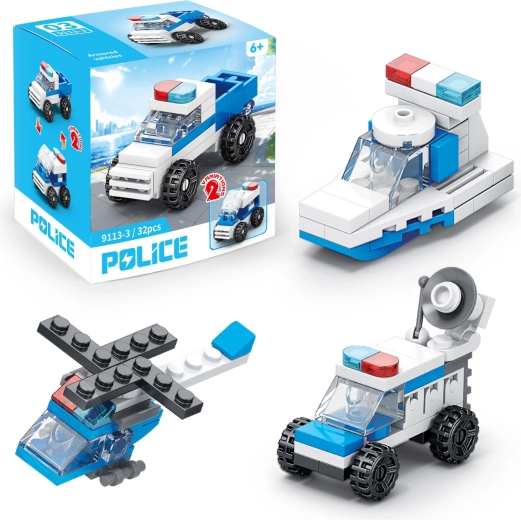 Stavebnica polícia 10 v 1 - 1 kus