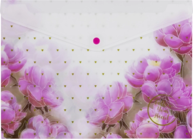 Puzdro s patentným gombíkom A4 s potlačou – mix motívov, balenie 12 ks