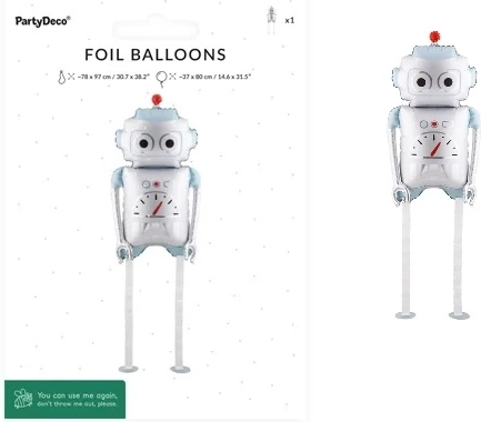 Fóliový balónik robot mix 37 × 80 cm