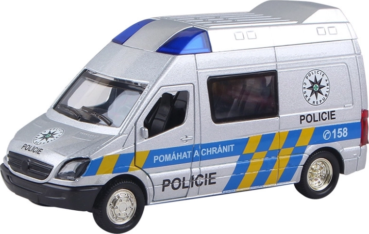 Policajné auto s funkciami zvuku a svetla