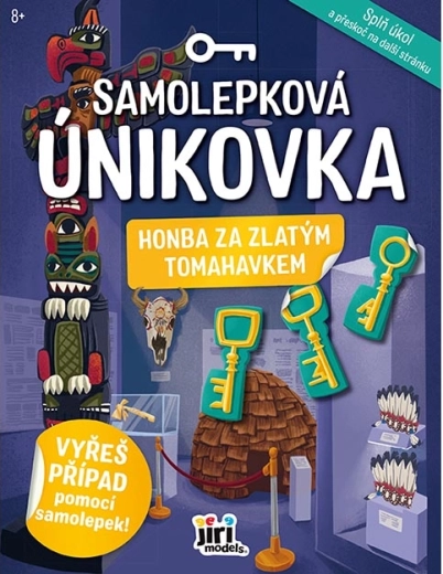 Samolepková úniková hra Honba za zlatým tomahavkom