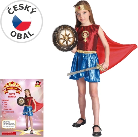 Karnevalový kostým hrdinky pre dievčatá 120–130 cm