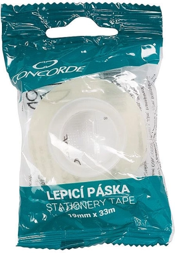 Lepiaca páska CONCORDE 19 mm × 33 m, transparentná