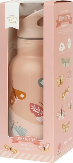 A Little Lovely Company nerezová fľaša na pitie 350 ml – Motýľ