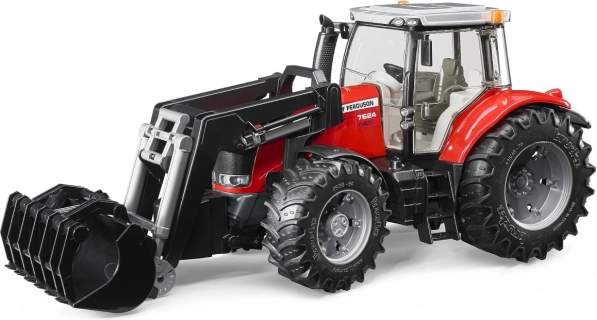 Traktor Bruder Massey Ferguson 7624 s čelným nakladačom