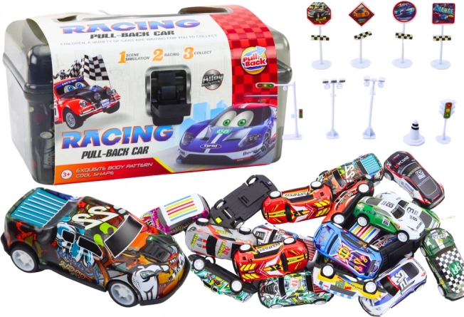 Sada autíčok s dopravnými značkami 25 ks