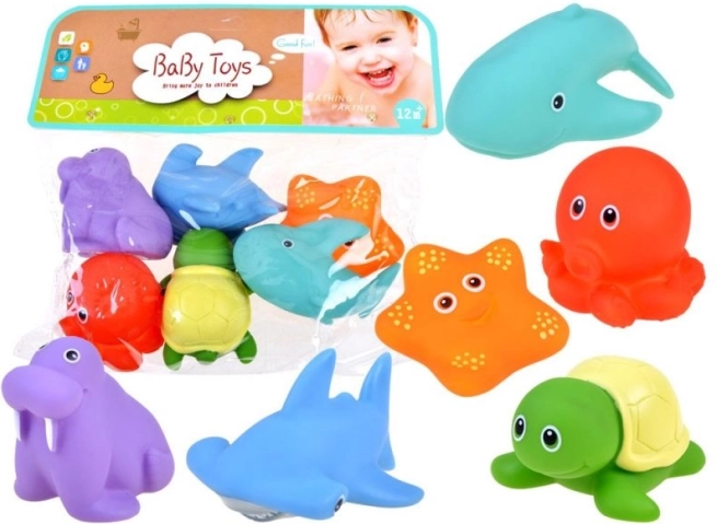 Farebné gumové hračky do kúpeľa