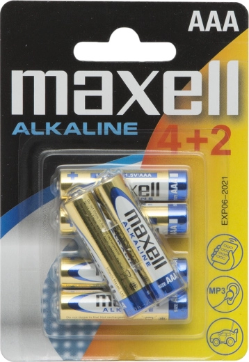 Alkalická mikrotužková batéria AAA LR03 1,5 V, 6 ks