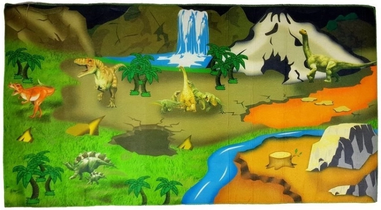 Detská podlahová hracia podložka s dinosaurami