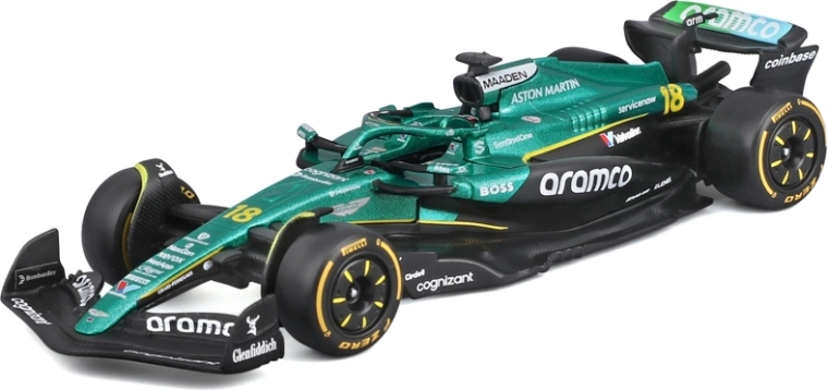 Model Formuly 1 Bburago Aston Martin AMR25 2025 #18 Lance Stroll 1:43