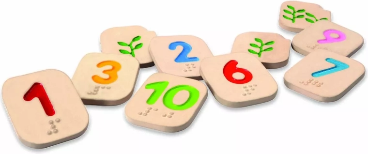 PlanToys braillove čísla 1–10
