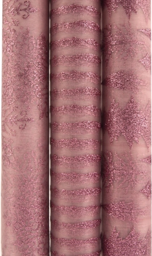Ružová polyamidová organza s flitrami 30 × 200 cm