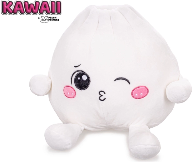Plush Friends kawaii žmurkajúci plyšový knedlíček Bao 25 cm - 1 kus