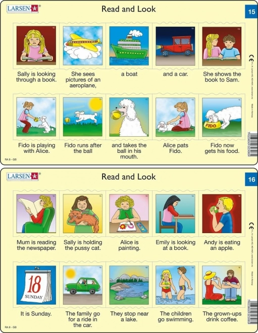 Puzzle Angličtina – krátke vety, 10 dielikov