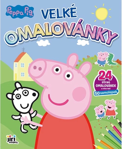 Veľké omaľovánky Prasiatko Peppa so samolepkami