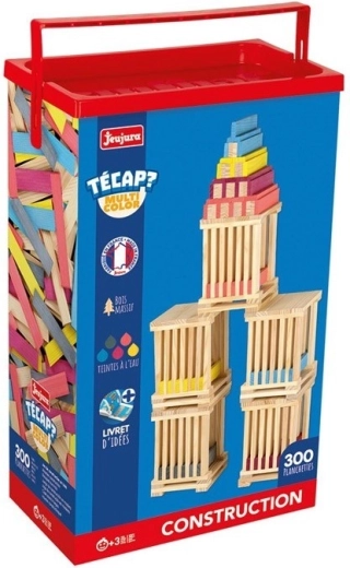 Jeujura drevená stavebnica Técap multicolor 300 dielov