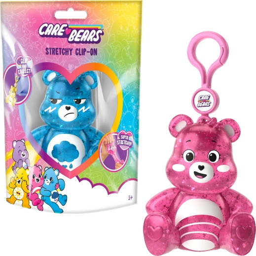 Care Bears mačkací prívesok s klipom - náhodný variant - 1 kus