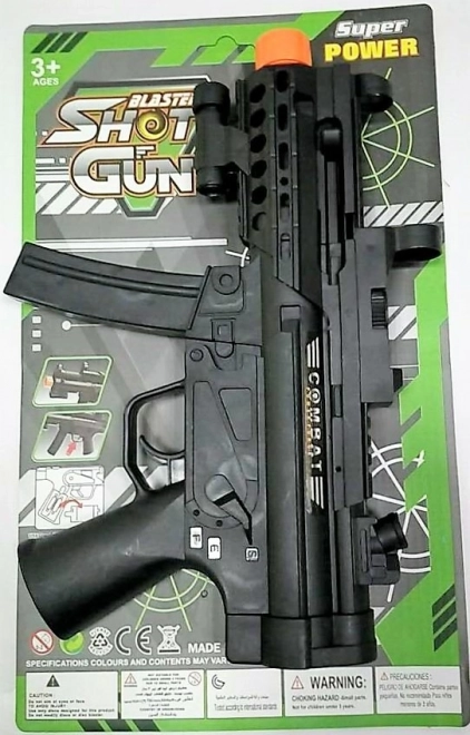 Detský samopal na batérie so zvukom a svetlom - 1 kus